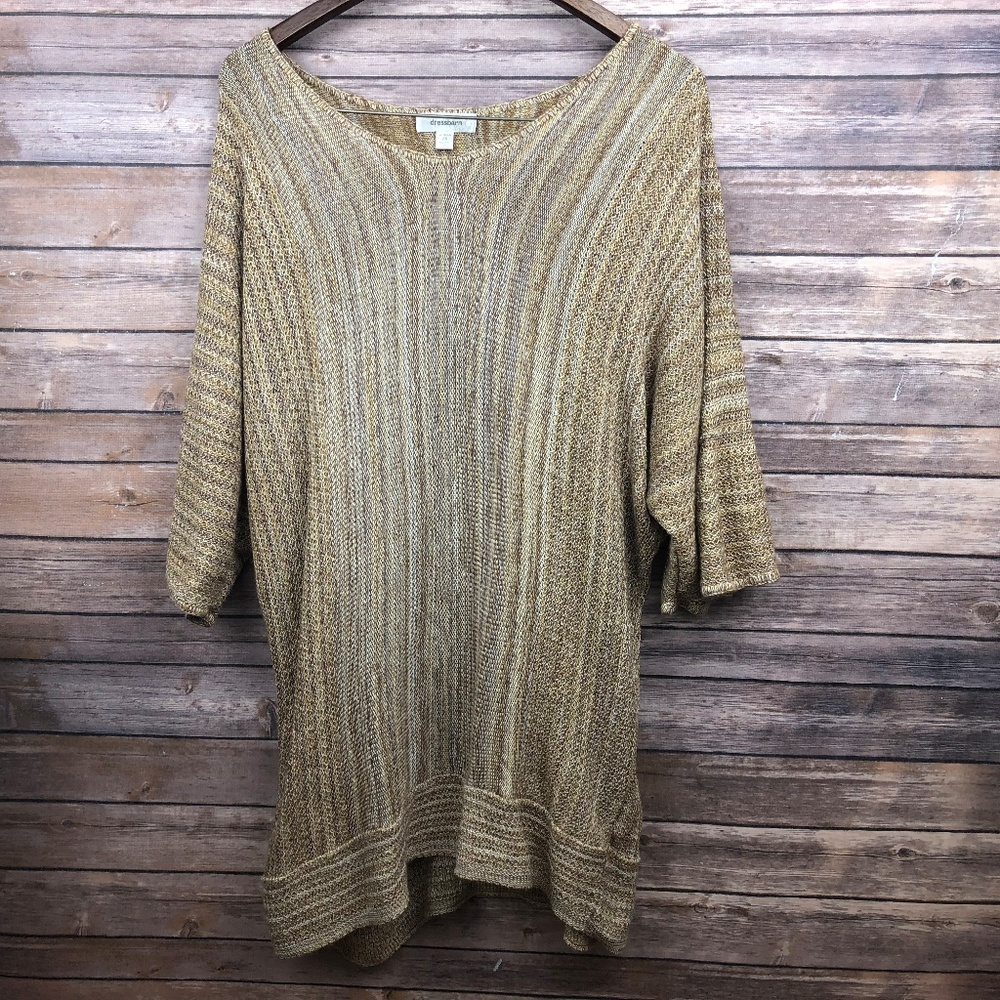 Dress barn Plus Size Knit Dolman Sleeve Blouse Top